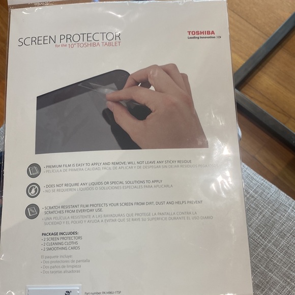 BRAND NEW SCREEN PROTECTORS (2) for 10” TOSHIBA TABLET - Picture 2 of 2